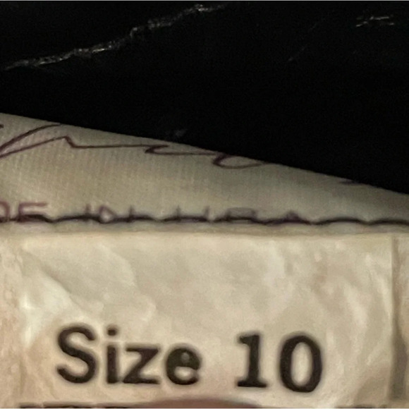 Vintage Made In USA 100% Leather Fringe Zipper Snap Closure Black Skirt - Picture 11 of 11